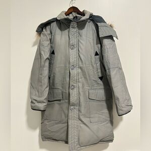 Vintage Made In Canada Golden Goose Parka Down Fill Jacket Beige